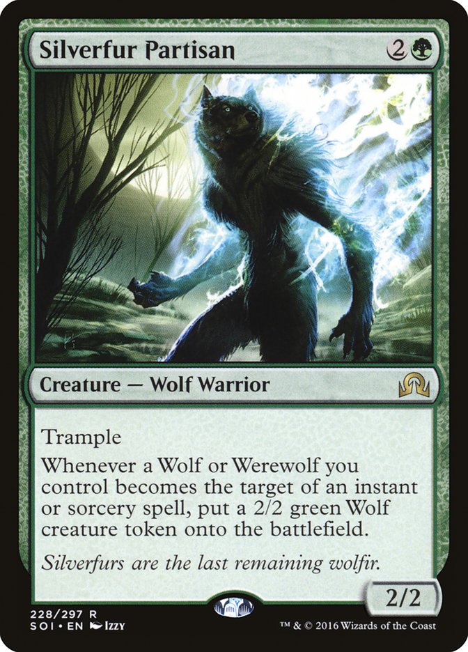 Silverfur Partisan 228 (Shadows over Innistrad)  - Foil | Good Games Adelaide SA