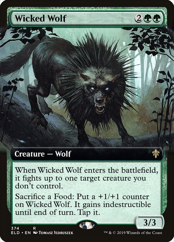 Wicked Wolf (Extended Art) [Throne of Eldraine] | Good Games Adelaide SA
