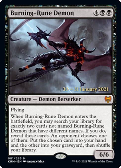 Burning Rune Demon 81 (Prerelease Cards)  - Foil | Good Games Adelaide SA