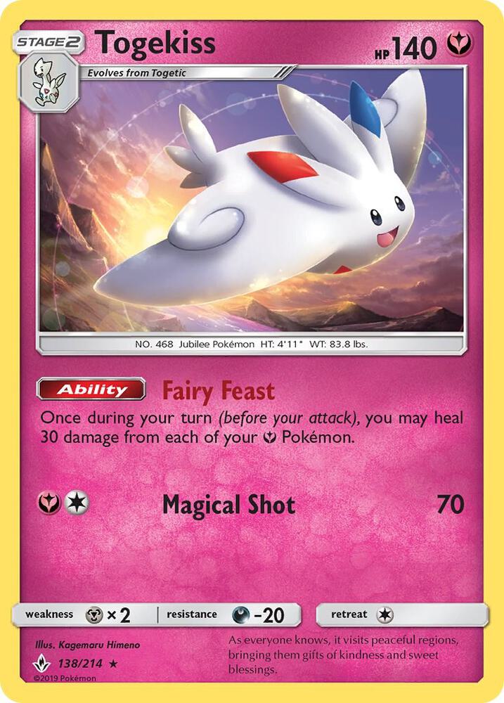 Togekiss 138/214 (SM - Unbroken Bonds)  - Holofoil | Good Games Adelaide SA