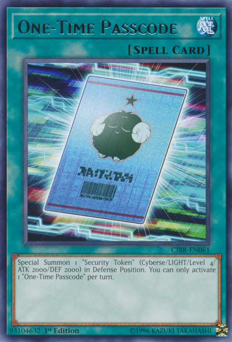 One-Time Passcode [CIBR-EN061] Rare | Good Games Adelaide SA