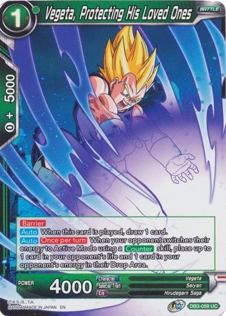 Vegeta, Protecting His Loved Ones [DB3-059] | Good Games Adelaide SA