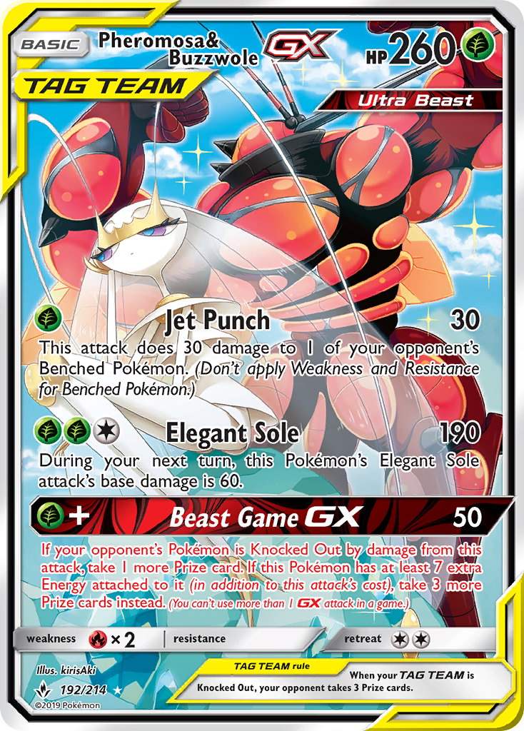 Pheromosa & Buzzwole GX (192/214) [Sun & Moon: Unbroken Bonds] | Good Games Adelaide SA