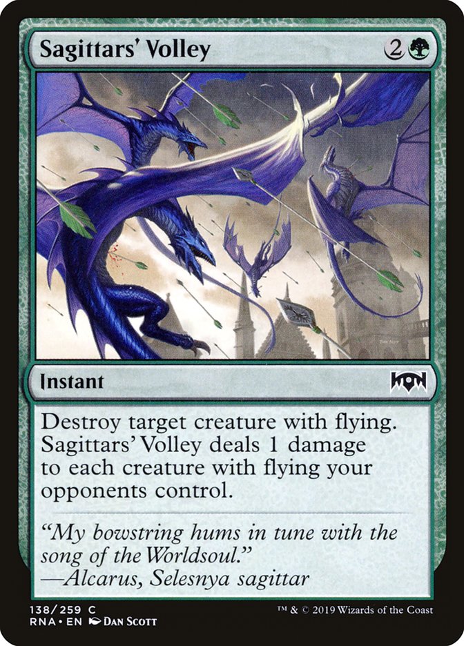Sagittars' Volley [Ravnica Allegiance] | Good Games Adelaide SA