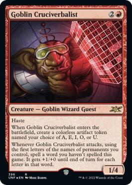 Goblin Cruciverbalist Galaxy Foil 396 (Unfinity)  - Foil | Good Games Adelaide SA