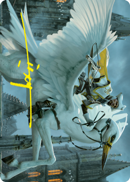 Gryff Rider Art Card (Gold-Stamped Signature) [Innistrad: Crimson Vow Art Series] | Good Games Adelaide SA