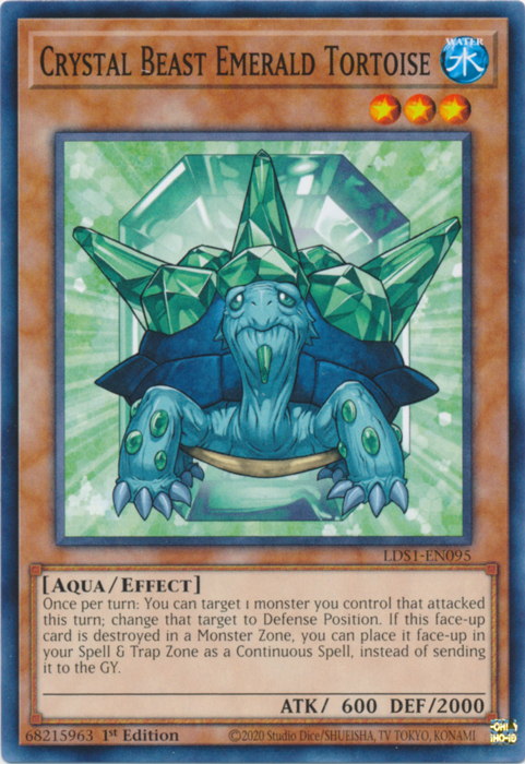 Crystal Beast Emerald Tortoise [LDS1-EN095] Common | Good Games Adelaide SA