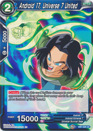 Android 17, Universe 7 United (DB1-028) [Dragon Brawl] | Good Games Adelaide SA