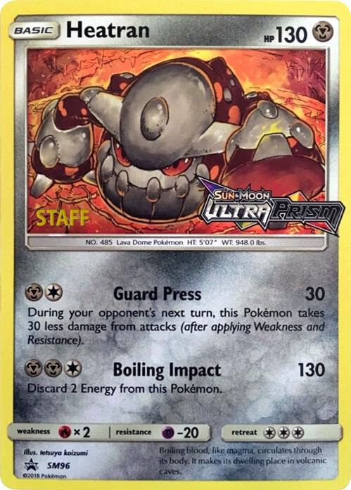 Heatran Prerelease Staff SM96 (SM Promos)  - Holofoil | Good Games Adelaide SA