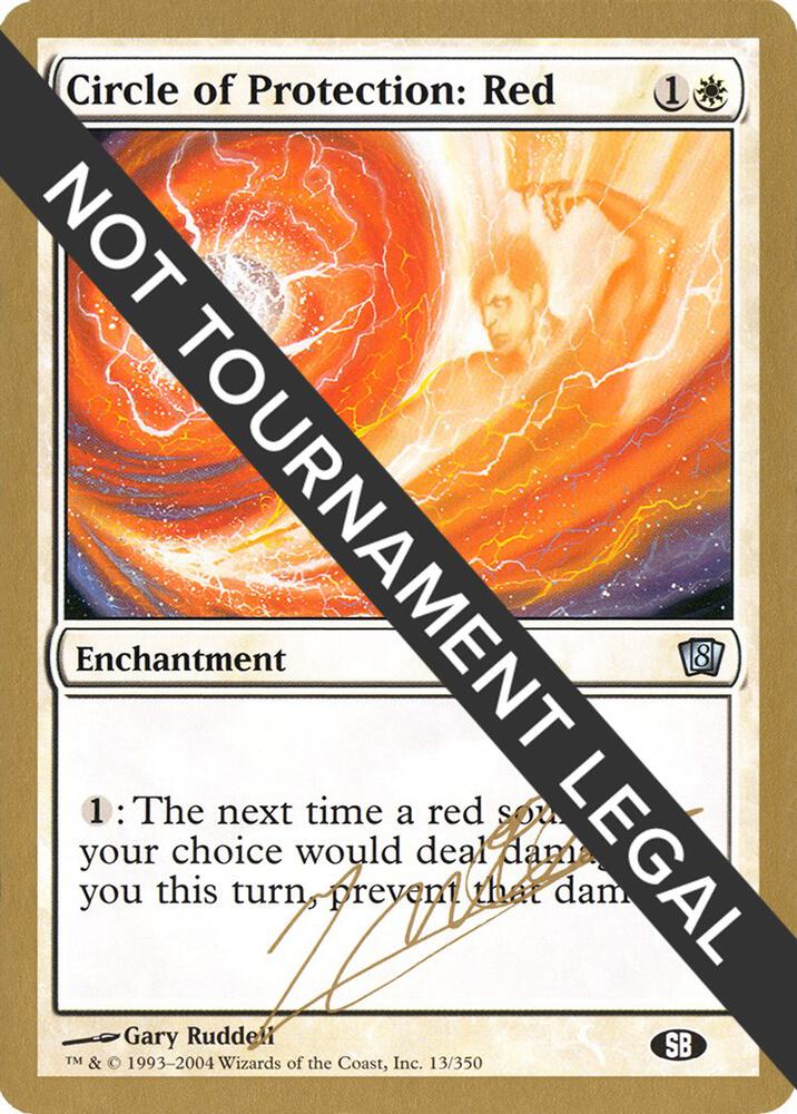 Circle of Protection Red 2004 Julien Nuijten 8ED SB  (World Championship Decks)  | Good Games Adelaide SA