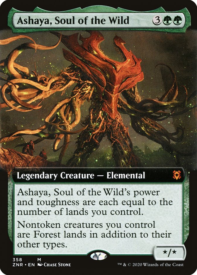 Ashaya, Soul of the Wild (Extended Art) [Zendikar Rising] | Good Games Adelaide SA