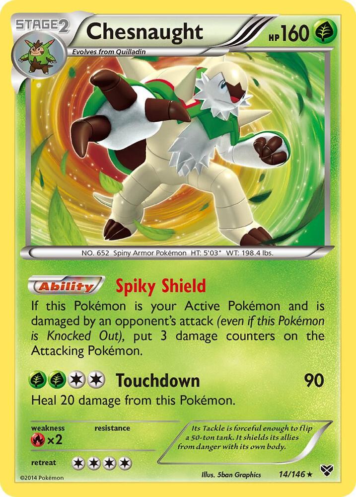 Chesnaught 14/146 (XY Base Set)  - Holofoil | Good Games Adelaide SA