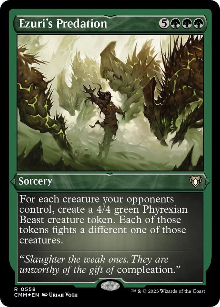 Ezuris Predation 558 (Commander Masters)  - Etched Foil | Good Games Adelaide SA