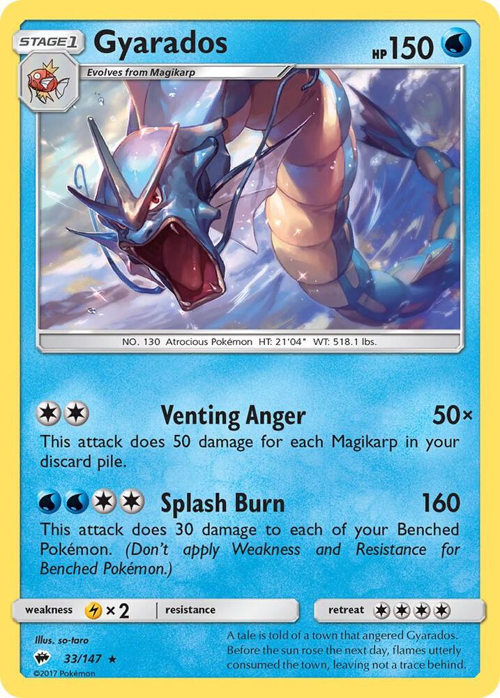 Gyarados 33/147 (SM - Burning Shadows)  - Holofoil | Good Games Adelaide SA