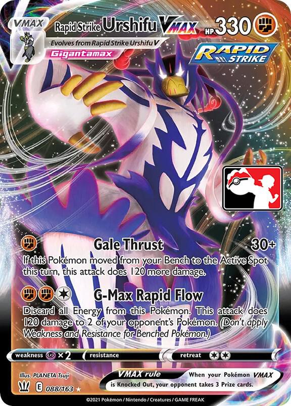 Rapid Strike Urshifu VMAX Series 1/2 088/163 (Prize Pack Series Cards)  - Holofoil | Good Games Adelaide SA