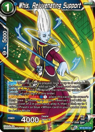 Whis, Rejuvenating Support [BT16-040] | Good Games Adelaide SA