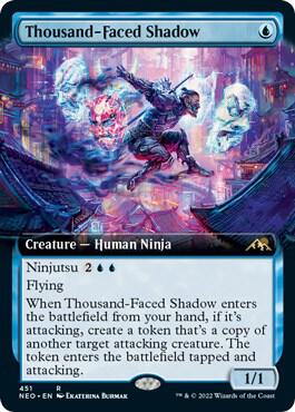 Thousand-Faced Shadow 451 (Kamigawa: Neon Dynasty)  - Extended Art | Good Games Adelaide SA