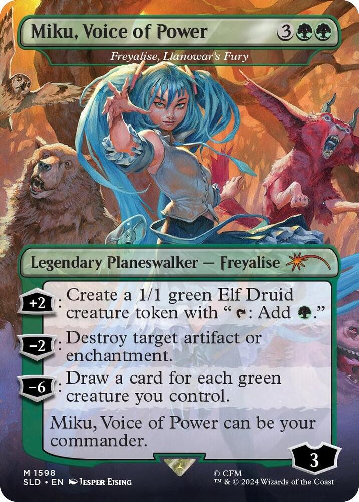Miku Voice of Power Freyalise Llanowars Fury 1598 (Secret Lair Drop Series)  | Good Games Adelaide SA