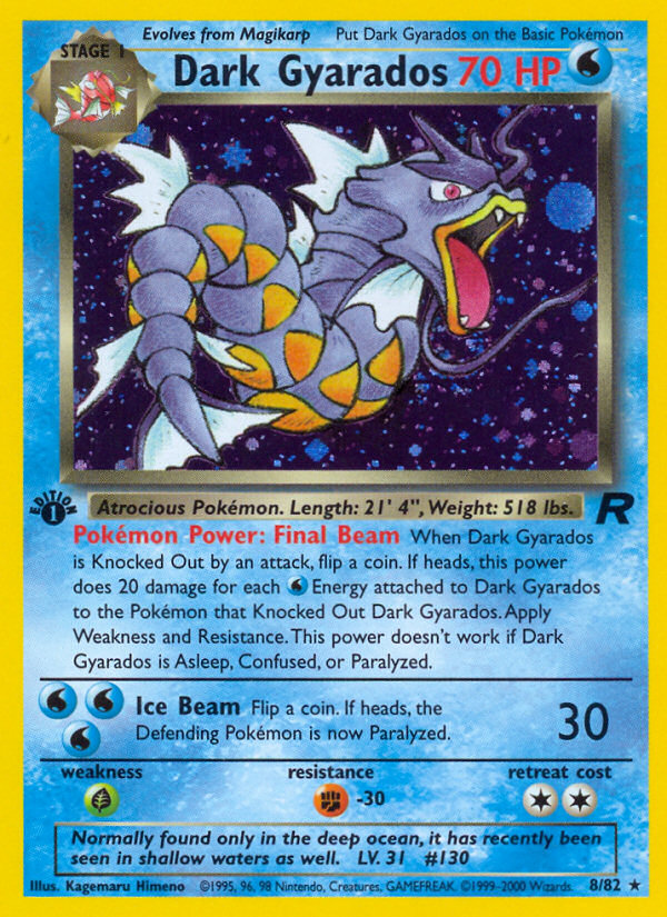 Dark Gyarados (8/82) [Team Rocket 1st Edition] | Good Games Adelaide SA