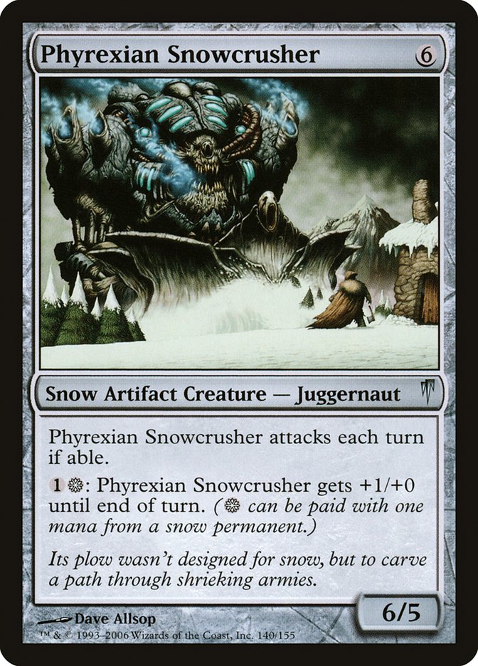 Phyrexian Snowcrusher 140 (Coldsnap)  - Foil | Good Games Adelaide SA
