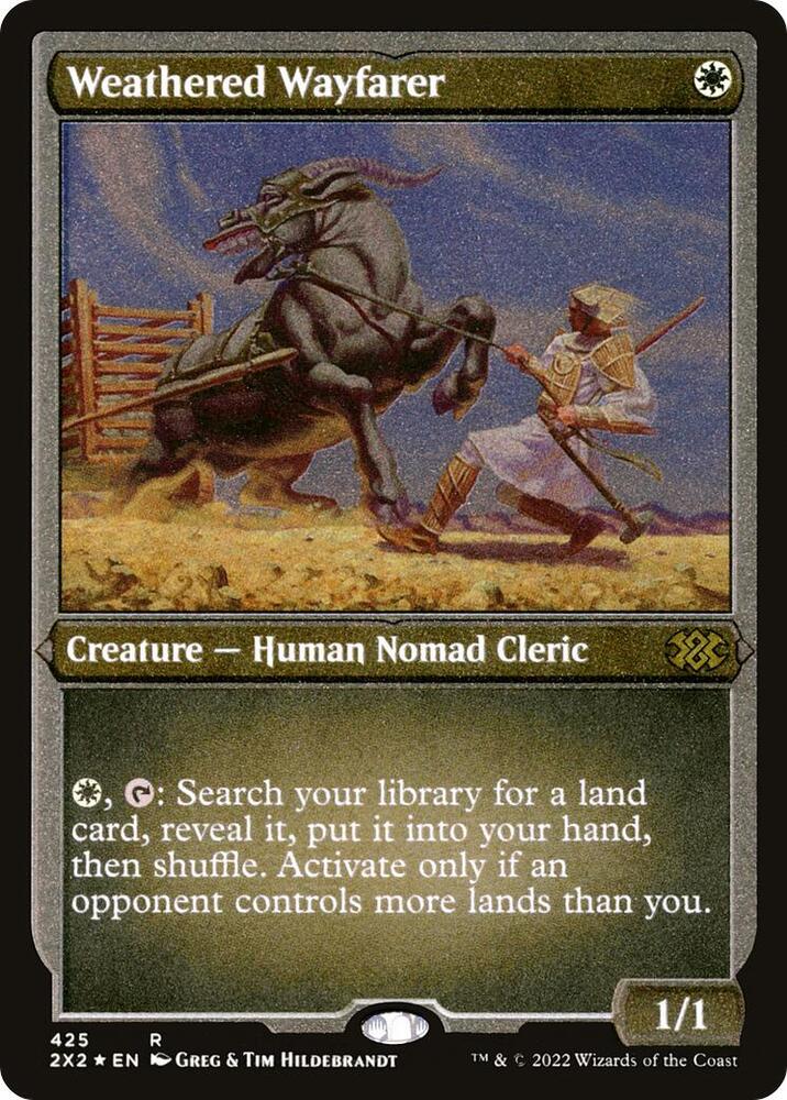Weathered Wayfarer Foil Etched 425 (Double Masters 2022)  - Foil | Good Games Adelaide SA