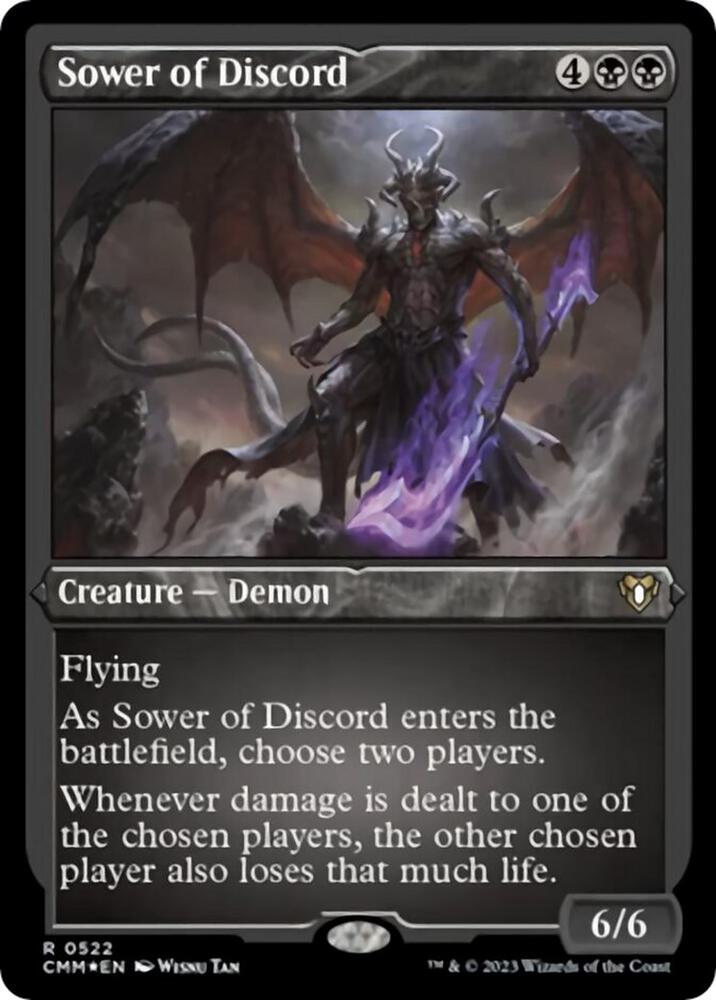 Sower of Discord 522 (Commander Masters)  - Etched Foil | Good Games Adelaide SA