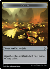 Gold // Treasure Double-Sided Token [Murders at Karlov Manor Commander Tokens] | Good Games Adelaide SA