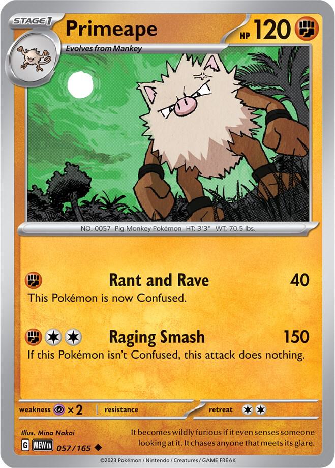 Primeape 057/165 (SV: Scarlet & Violet 151)  | Good Games Adelaide SA