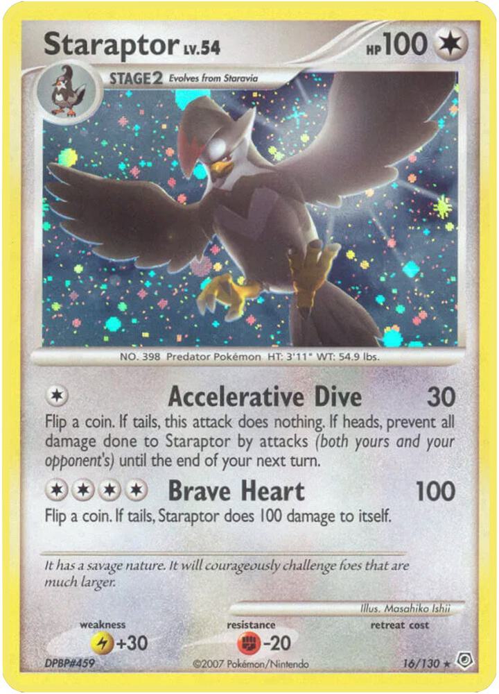 Staraptor 16/130 (Diamond and Pearl)  - Holofoil | Good Games Adelaide SA