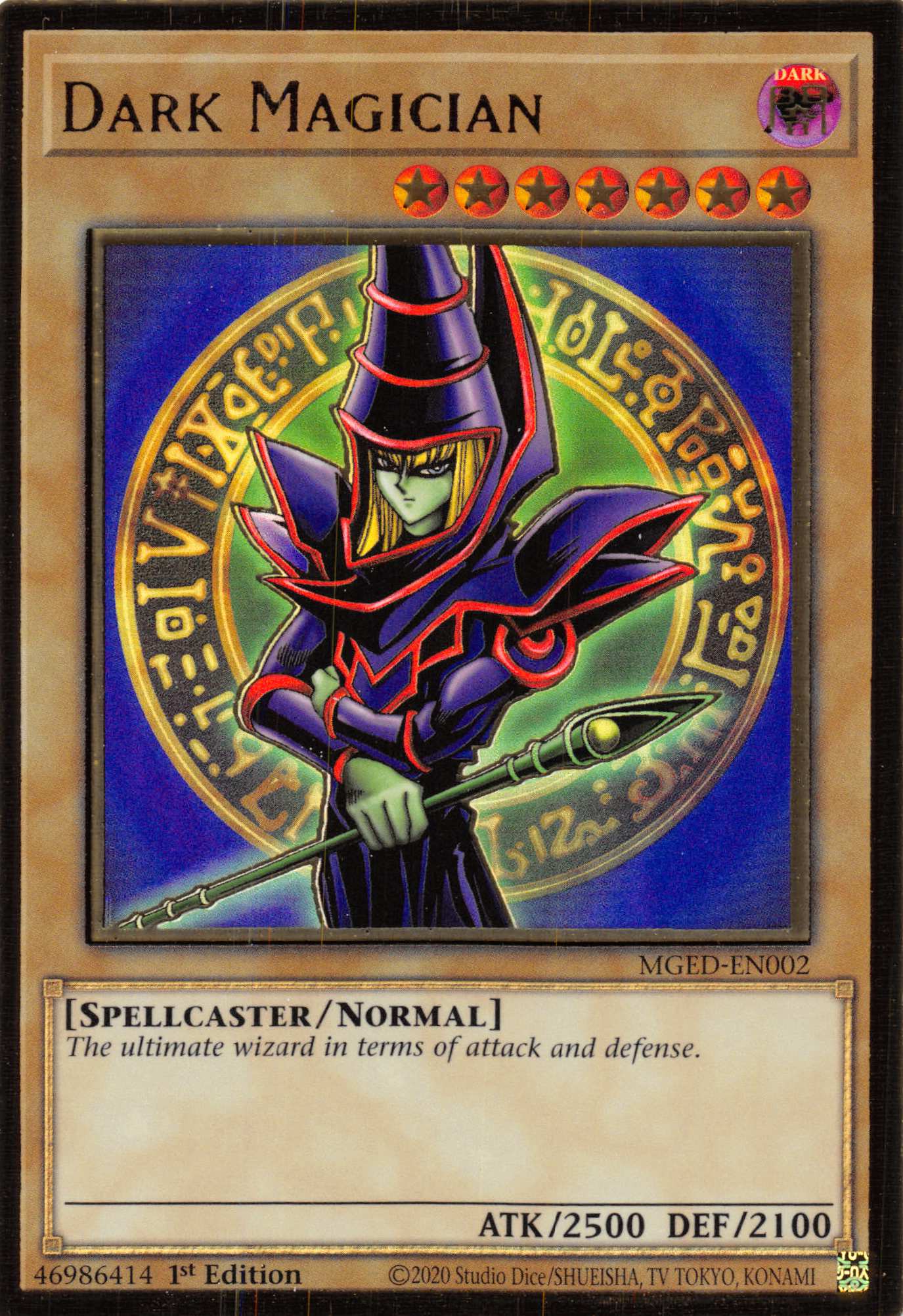 Dark Magician (Alternate Art) [MGED-EN002] Gold Rare | Good Games Adelaide SA