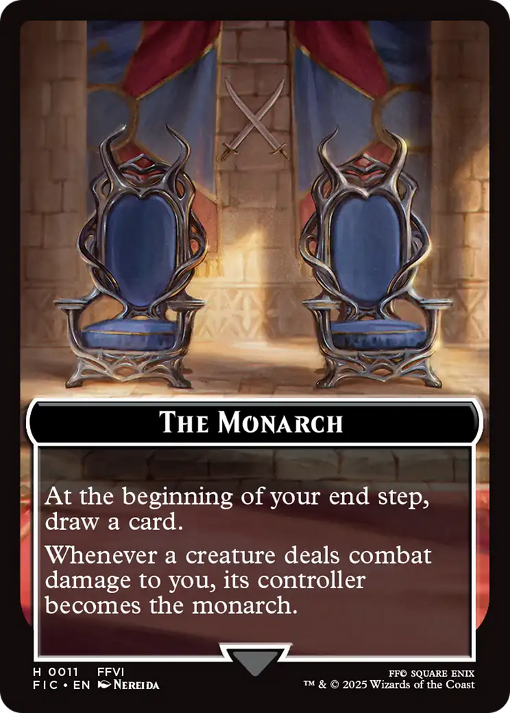 The Blackjack // The Monarch Double-Sided Token (Surge Foil) [FINAL FANTASY Commander Tokens] | Good Games Adelaide SA