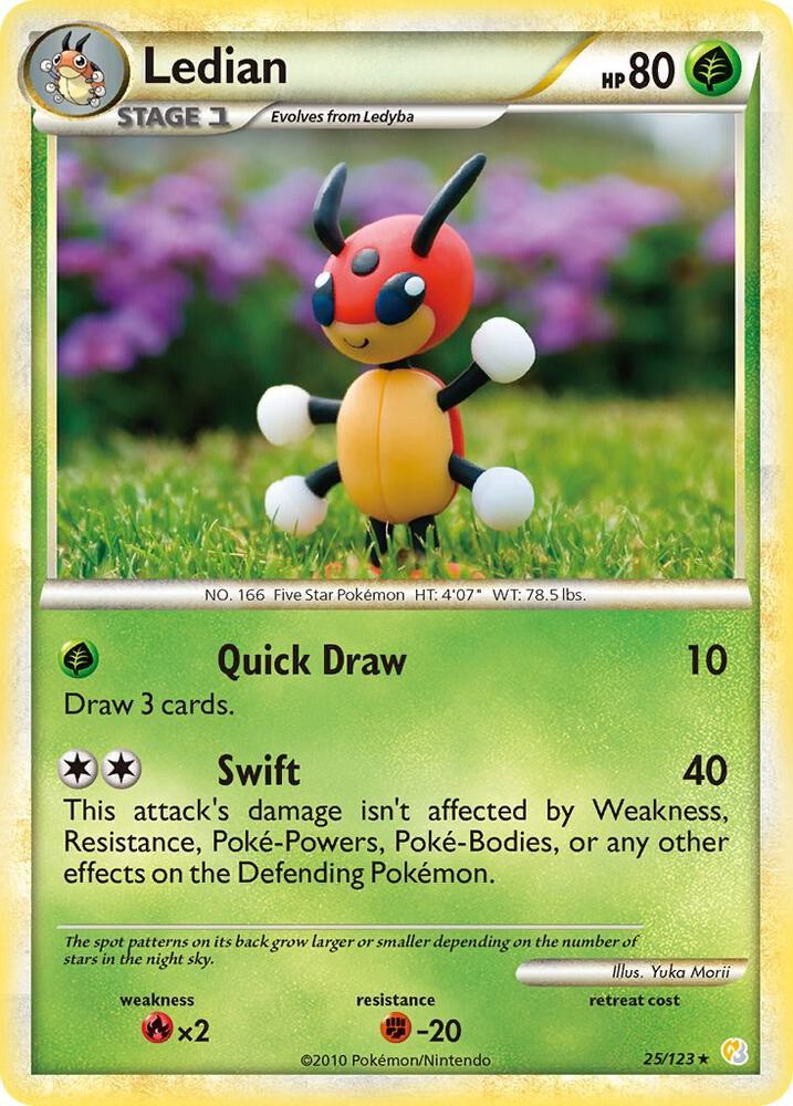 Ledian 25/123 (HeartGold SoulSilver)  - Reverse Holofoil | Good Games Adelaide SA