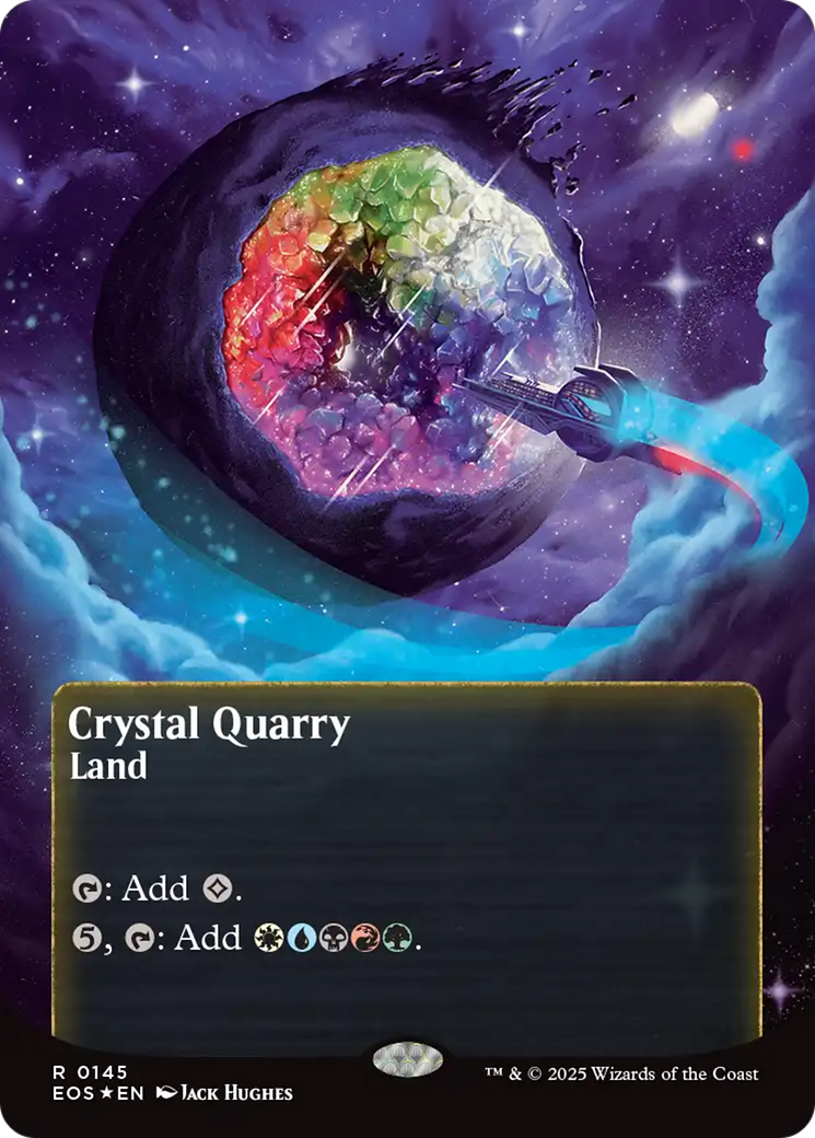 Crystal Quarry (0145) (Borderless) (Galaxy Foil) [Edge of Eternities: Stellar Sights] | Good Games Adelaide SA
