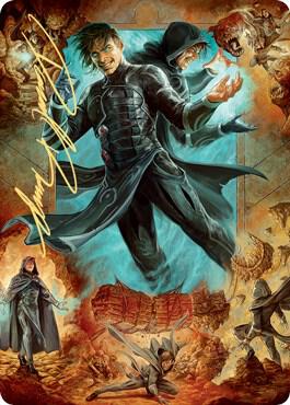 Jace Mirror Mage Art Card 2 81 Gold Stamped Signature 2 (Art Series: Zendikar Rising)  | Good Games Adelaide SA