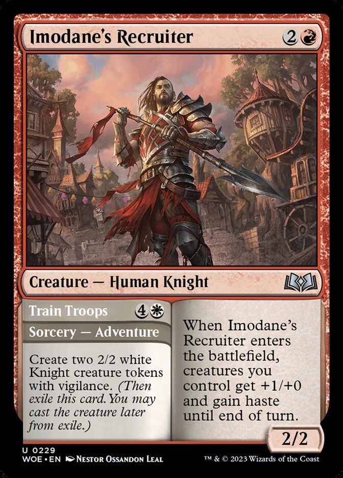 Imodane's Recruiter // Train Troops 229 (Wilds of Eldraine)  - Foil | Good Games Adelaide SA
