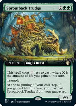 Sproutback Trudge Extended Art 395 (Commander 2021)  | Good Games Adelaide SA