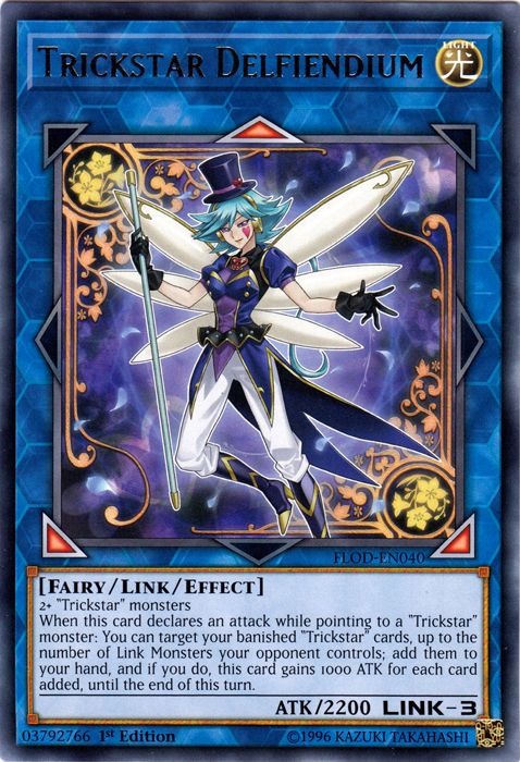 Trickstar Delfiendium [FLOD-EN040] Rare | Good Games Adelaide SA