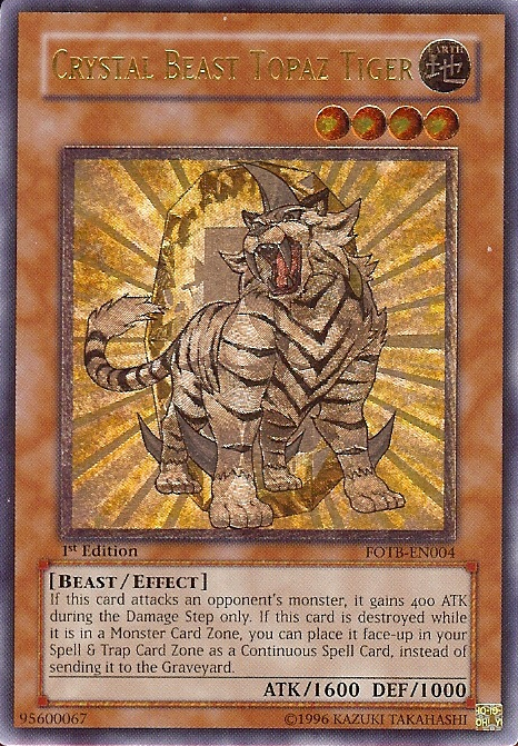 Crystal Beast Topaz Tiger [FOTB-EN004] Ultimate Rare | Good Games Adelaide SA