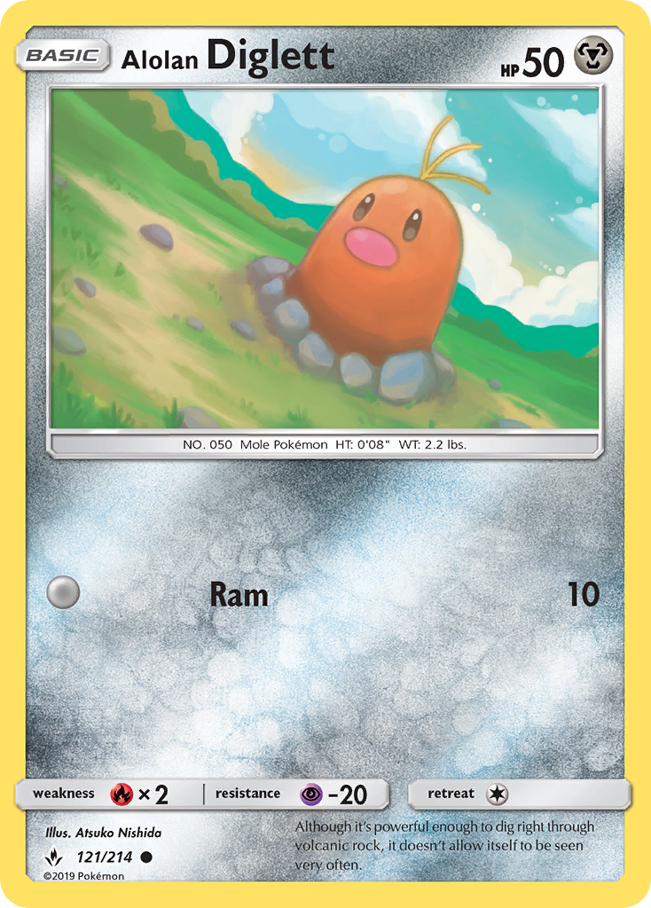 Alolan Diglett (121/214) [Sun & Moon: Unbroken Bonds] | Good Games Adelaide SA