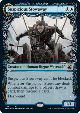 Suspicious Stowaway Showcase 288 (Innistrad: Midnight Hunt)  - Foil | Good Games Adelaide SA