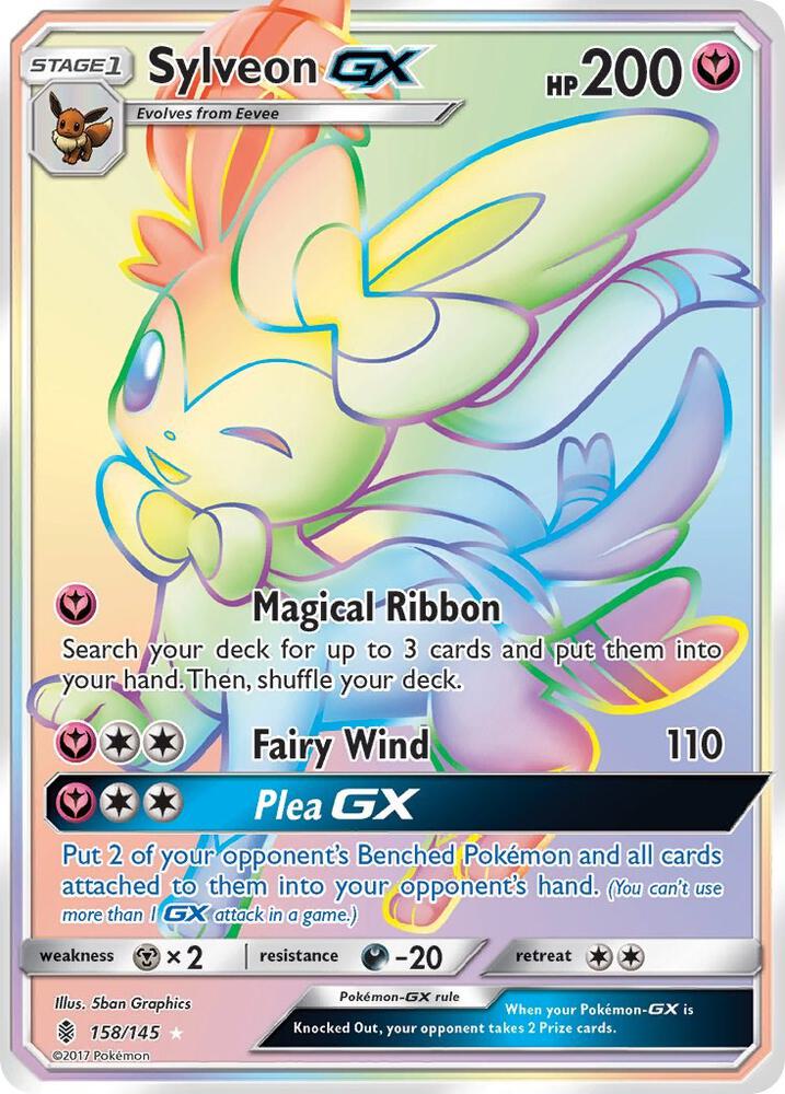 Sylveon GX Secret 158/145 (SM - Guardians Rising)  - Holofoil | Good Games Adelaide SA