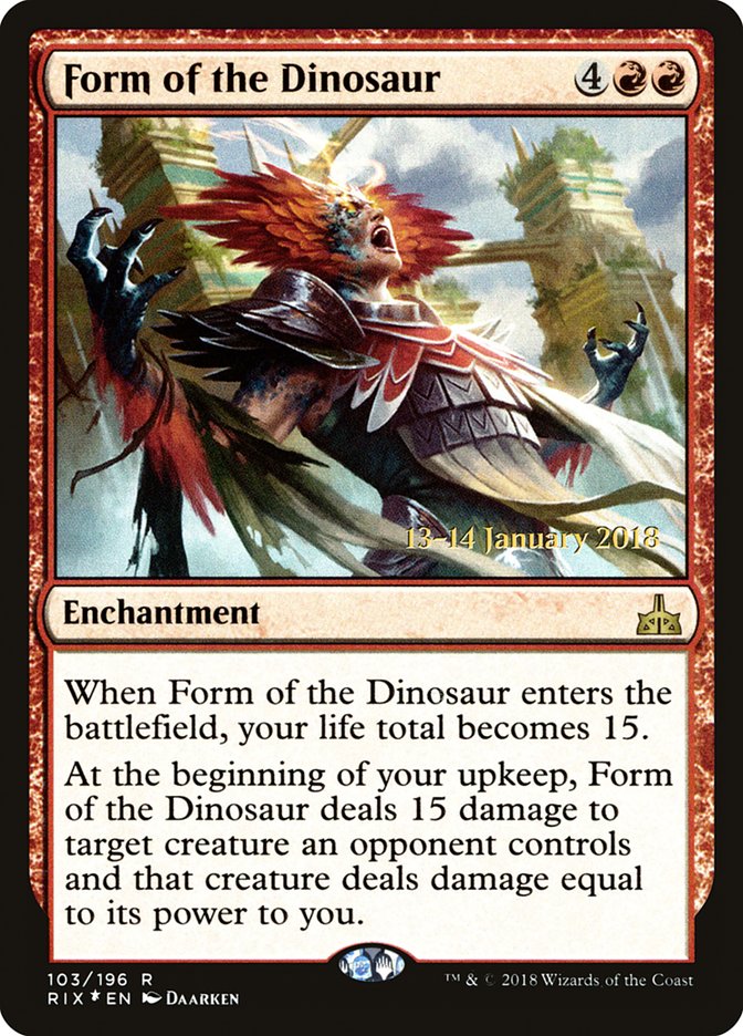 Form of the Dinosaur [Rivals of Ixalan Promos] | Good Games Adelaide SA