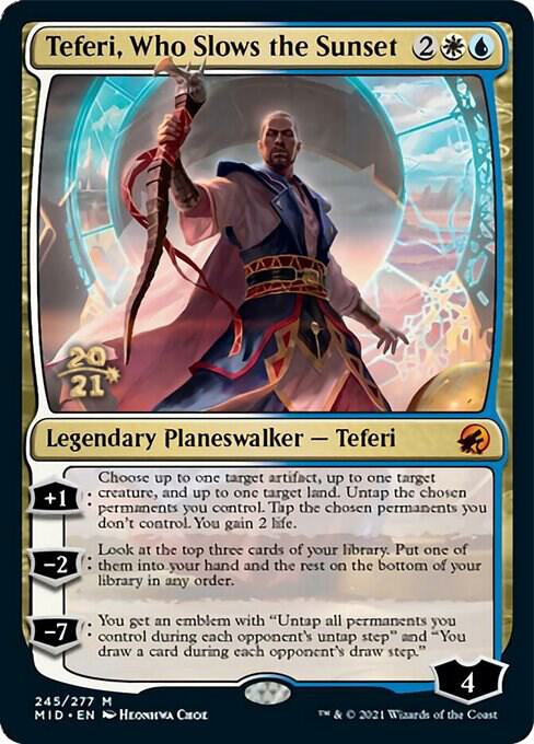 Teferi Who Slows the Sunset 245 (Prerelease Cards)  - Foil | Good Games Adelaide SA