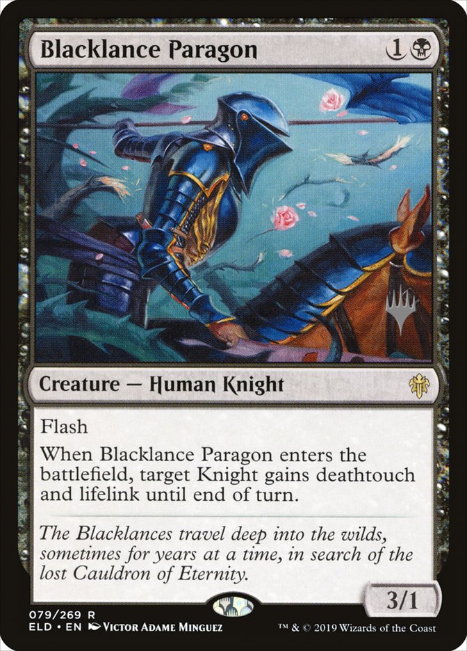 Blacklance Paragon (Promo Pack) [Throne of Eldraine Promos] | Good Games Adelaide SA