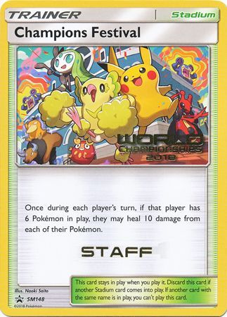 Champions Festival (SM148) (2018 Staff) [Sun & Moon: Black Star Promos] | Good Games Adelaide SA