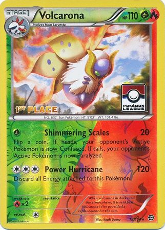 Volcarona (15/114) (League Promo 1st Place) [XY: Steam Siege] | Good Games Adelaide SA