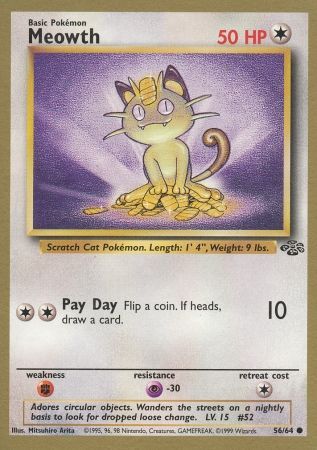 Meowth (56/64) (Gold Bordered Promo) [Jungle Unlimited] | Good Games Adelaide SA