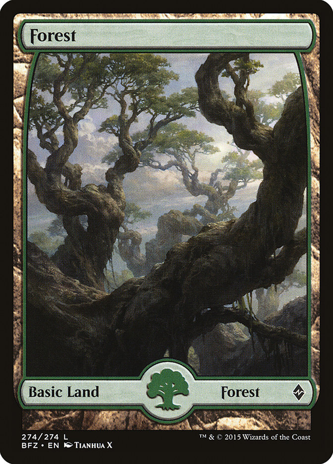 Forest (274) - Full Art [Battle for Zendikar] | Good Games Adelaide SA