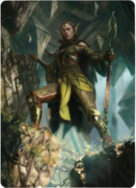 Nissa of Shadowed Boughs Art Card 5 81 5 (Art Series: Zendikar Rising)  | Good Games Adelaide SA