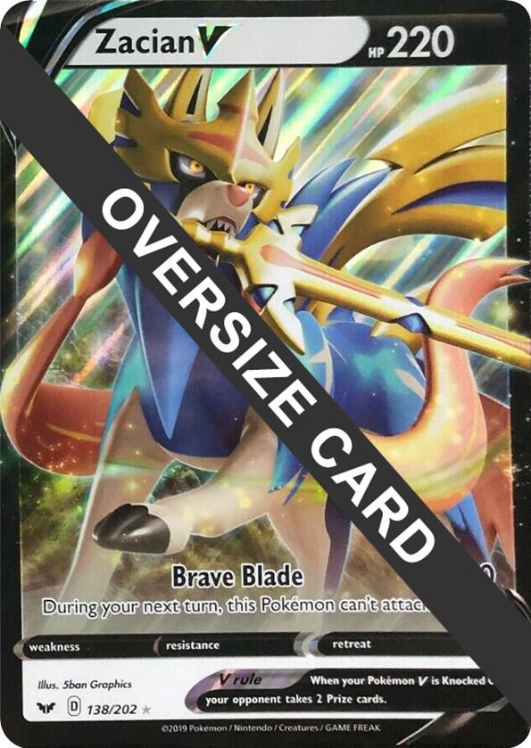 Zacian V 138 202 138/202 (Jumbo Cards)  - Holofoil | Good Games Adelaide SA
